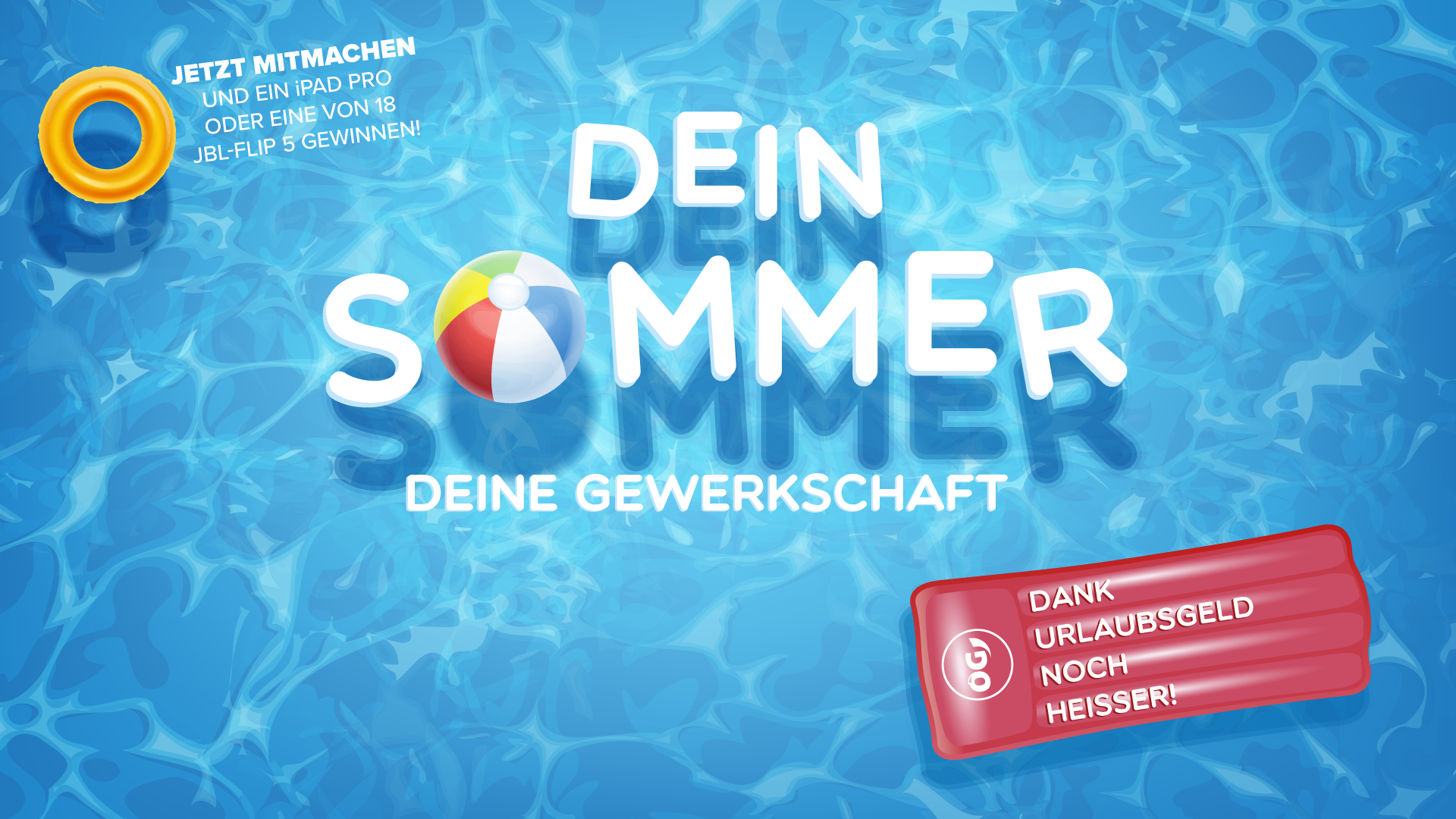 Grafik zum Gewinnspiel Dein Sommer, deine Gewerkschaft