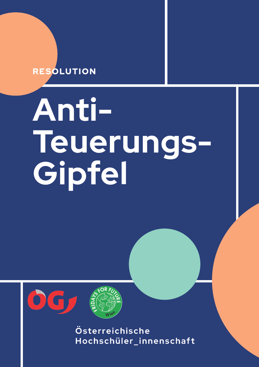 Resolution im Rahmen des Anti-Teuerungsgipfel