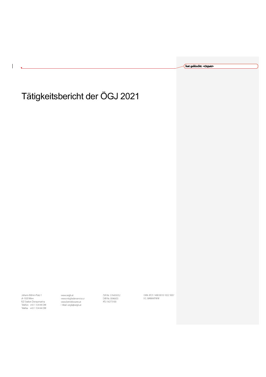 ÖGJ Tätigkeitsbericht 2021